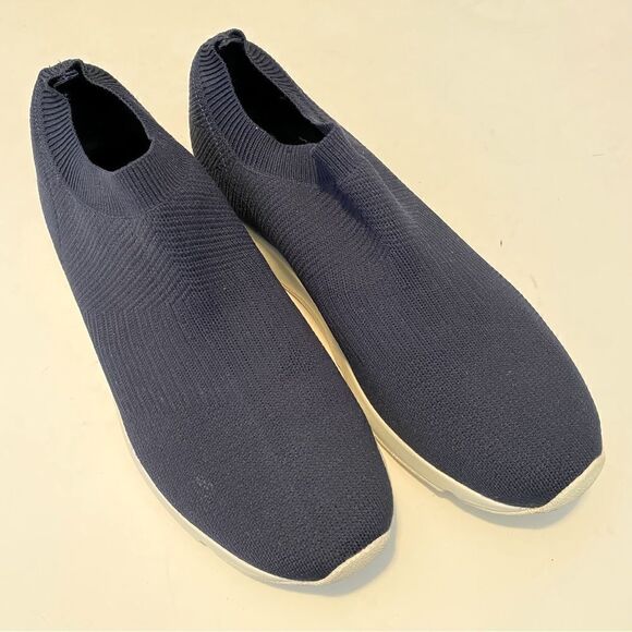 Vince navy blue Theroux Knit Sock Slip on Comfort fashion Sneaker walking shoe 9 - Picture 3 of 8